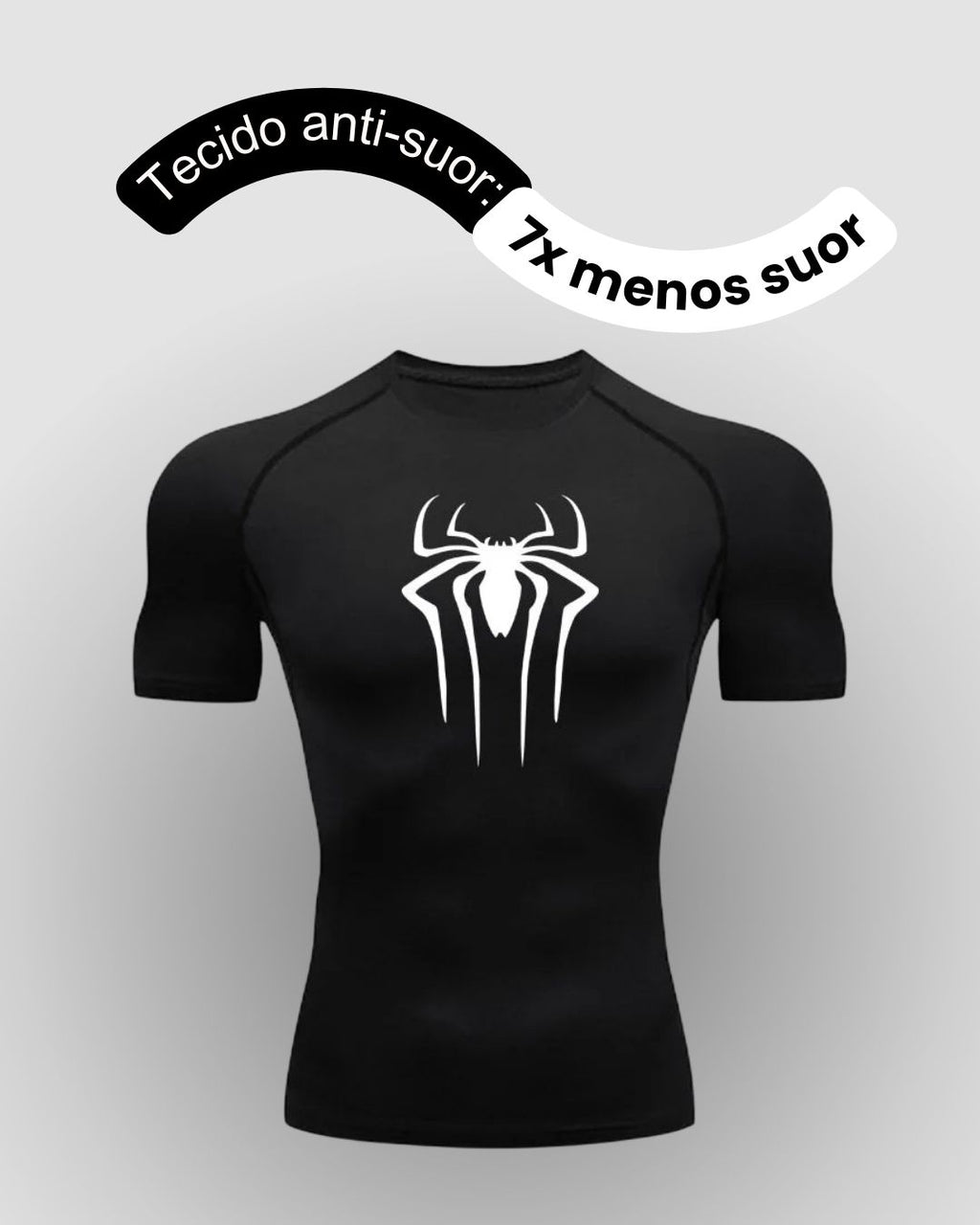 Camiseta Térmica de Compressão Esportiva Masculina Spider ProFIT