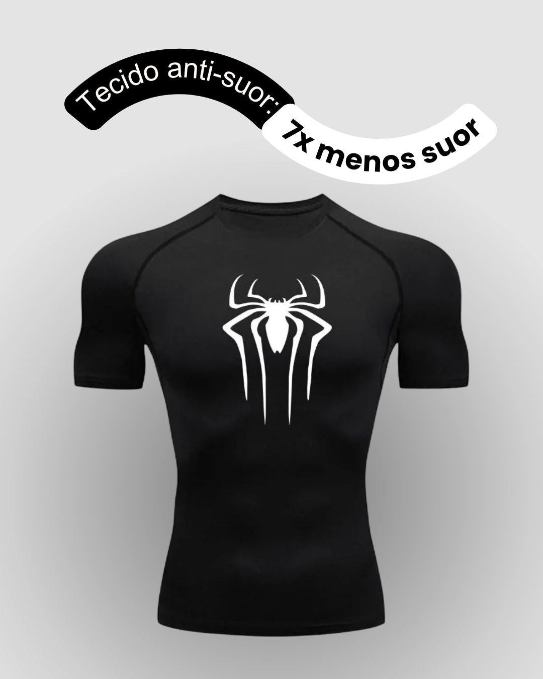 Camiseta Térmica de Compressão Esportiva Masculina Spider ProFIT
