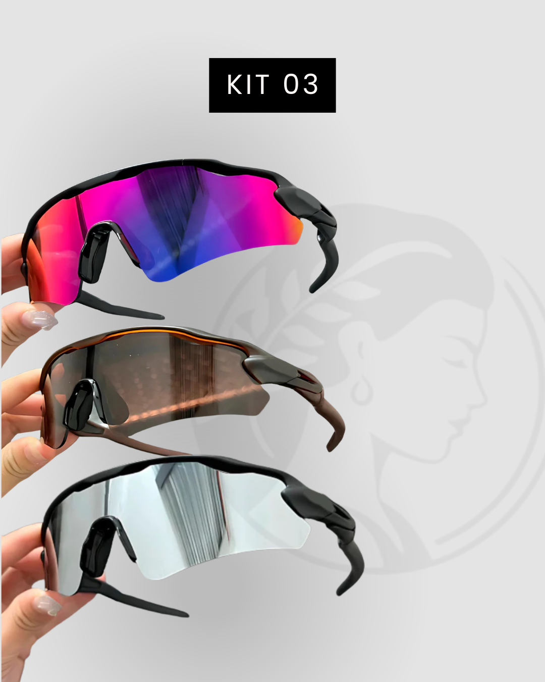 Kit 03 Óculos de Sol Premium Polarizado Proteção UV400 [COMPRE 02 LEVE 03]
