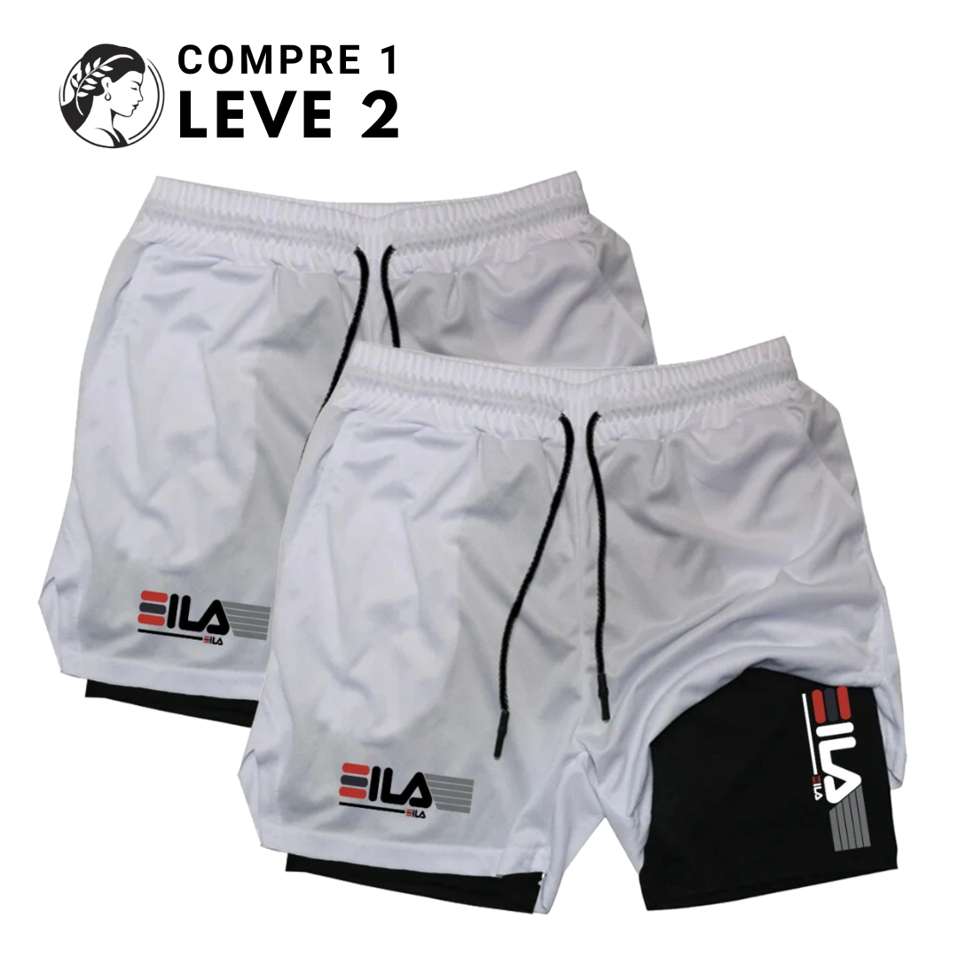 Kit 2 Shorts de Compressão Interna ProFIT FILA [COMPRE 01 LEVE 02]