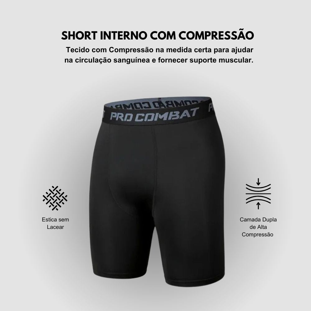 Kit 03 Bermudas Térmicas Masculinas Segunda Pele com Bolso ProFIT [COMPRE 02 LEVE 03]