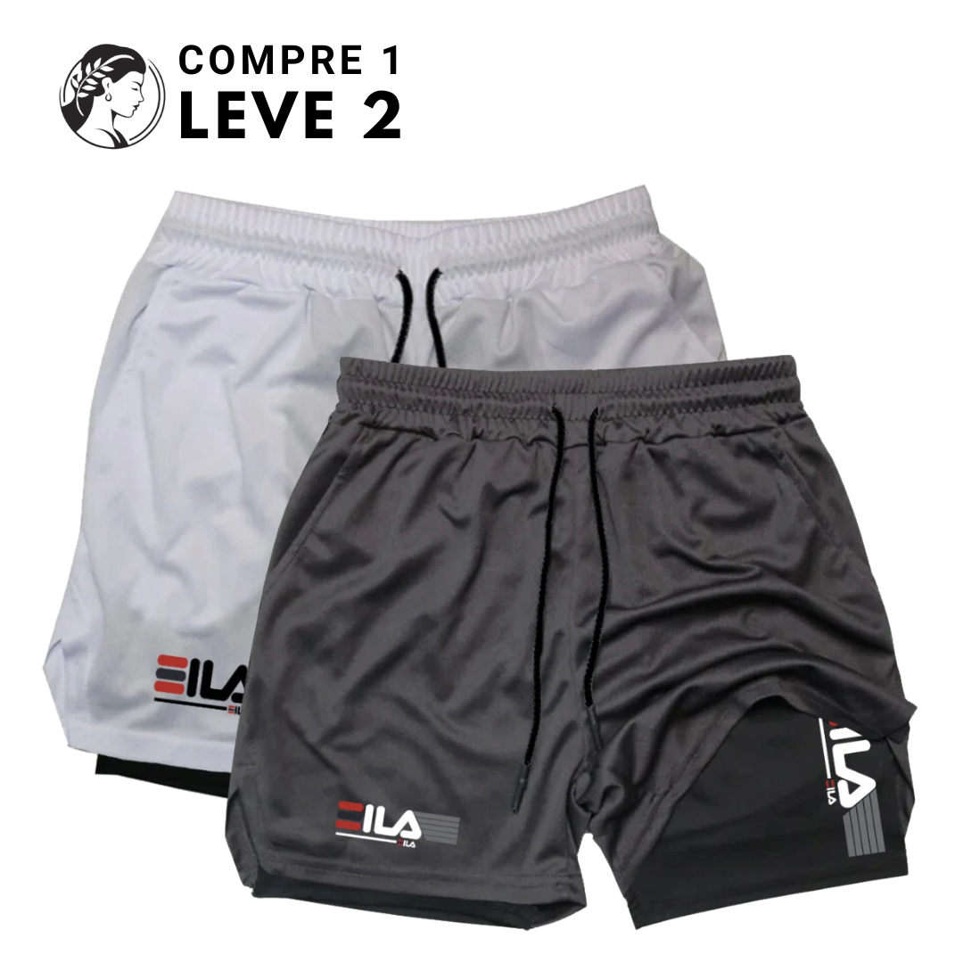 Kit 2 Shorts de Compressão Interna ProFIT FILA [COMPRE 01 LEVE 02]