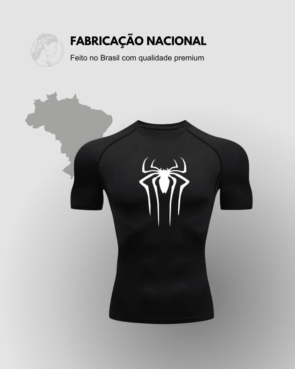 Camiseta Térmica de Compressão Esportiva Masculina Spider ProFIT