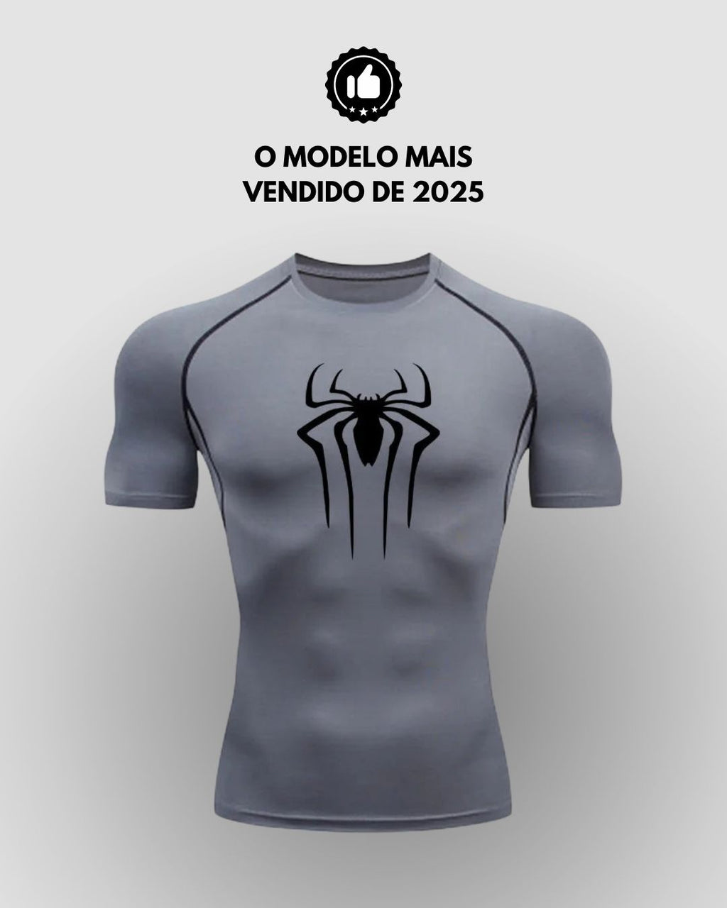 Camiseta Térmica de Compressão Esportiva Masculina Spider ProFIT