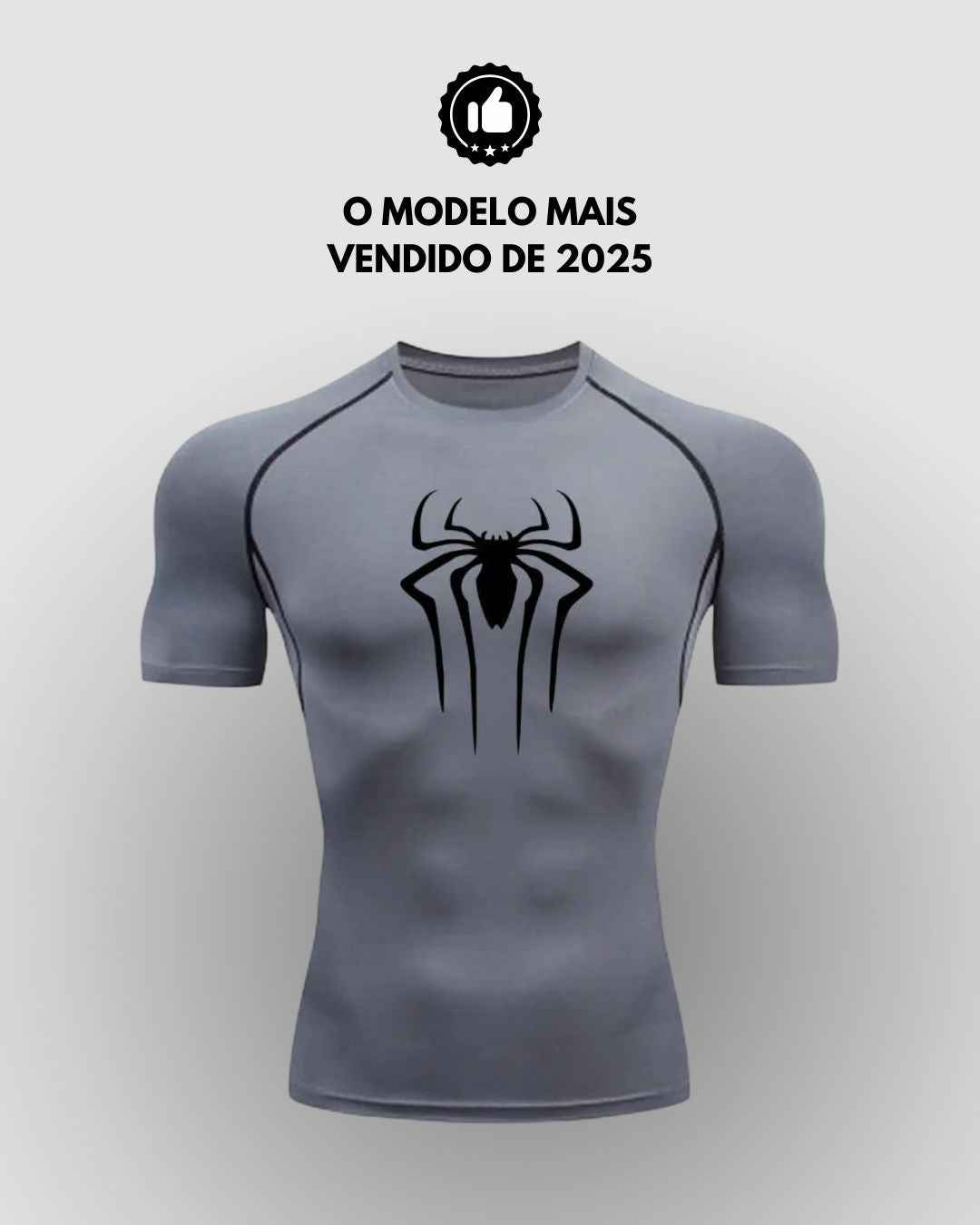 Camiseta Térmica de Compressão Esportiva Masculina Spider ProFIT