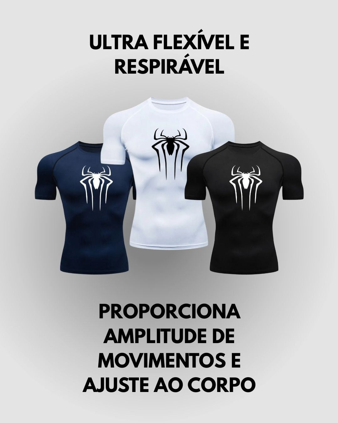 Camiseta Térmica de Compressão Esportiva Masculina Spider ProFIT