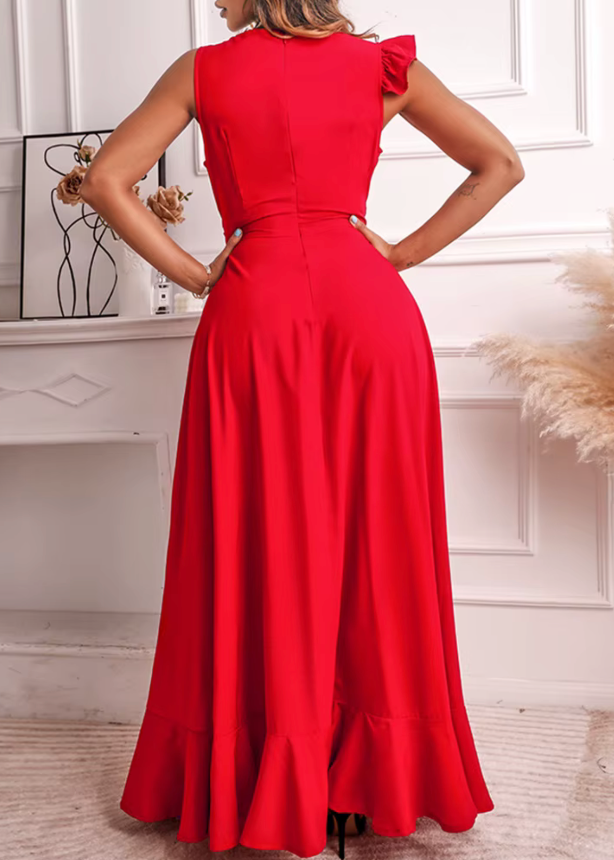 Vestido Longo Ana Perena Vermelho