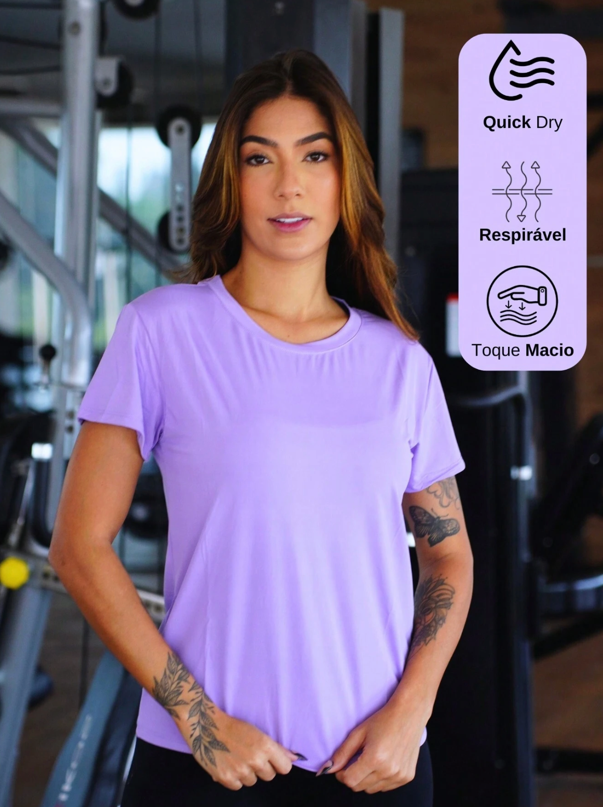 Camiseta DryFIT Fitness Feminina Secagem Rápida