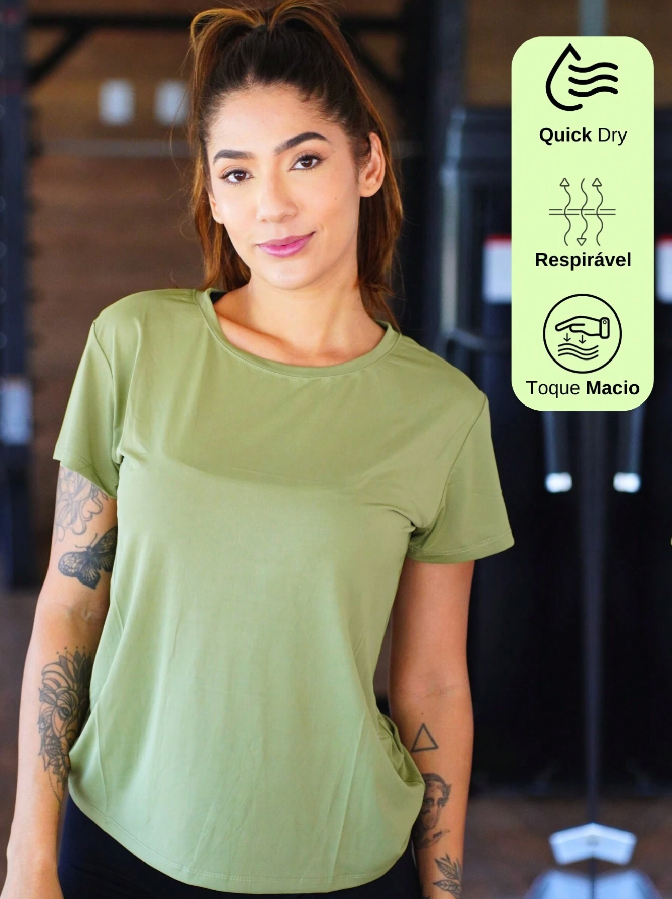 Camiseta DryFIT Fitness Feminina Secagem Rápida