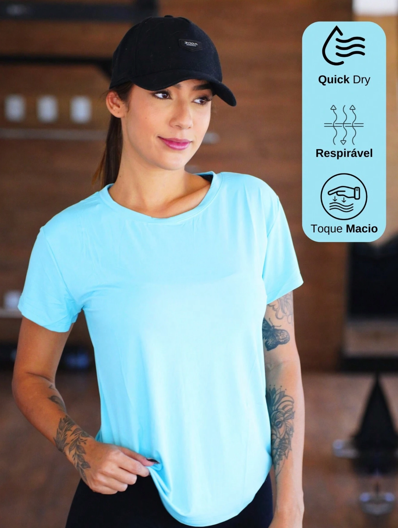 Camiseta DryFIT Fitness Feminina Secagem Rápida