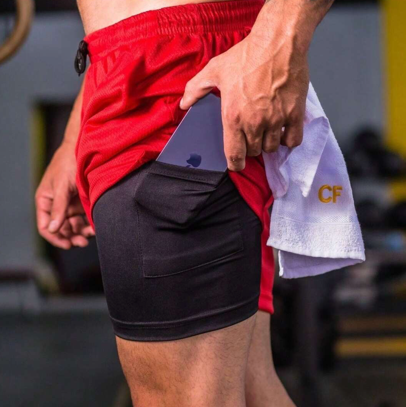 Bermuda com Short de Compressão Interno 2 em 1 Masculino em Promoção Proteção UV - Corrida Esporte Treino Academia Luta