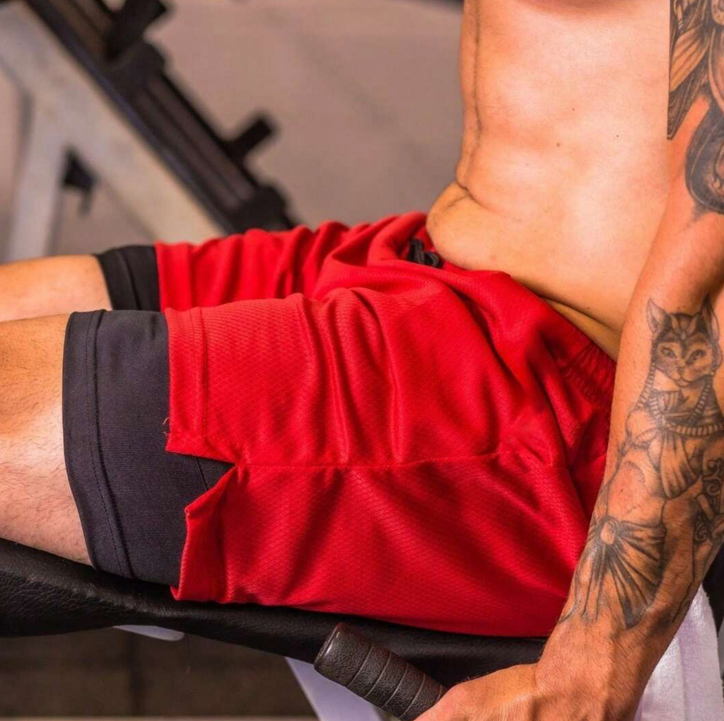 Bermuda com Short de Compressão Interno 2 em 1 Masculino em Promoção Proteção UV - Corrida Esporte Treino Academia Luta