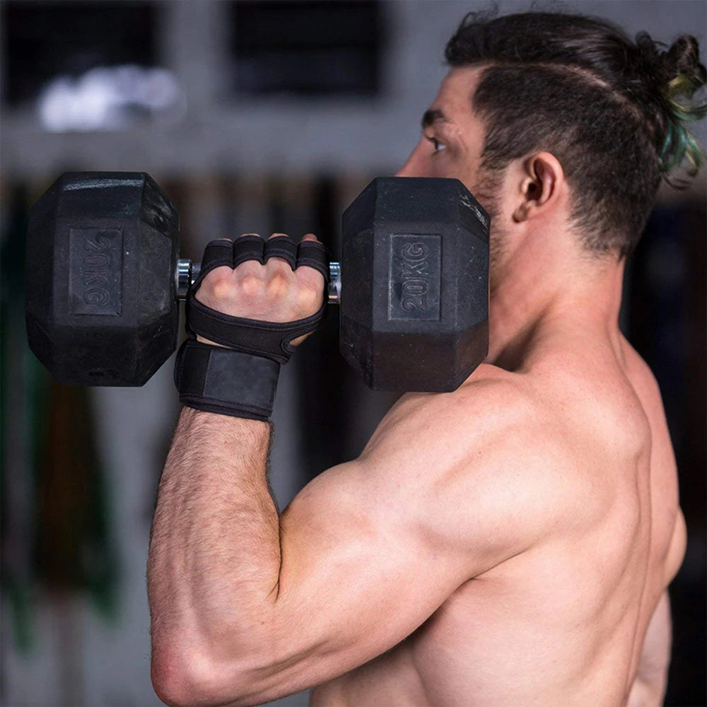 Luva de Treinamento com Suporte de Pulso – Antiderrapante e Respirável