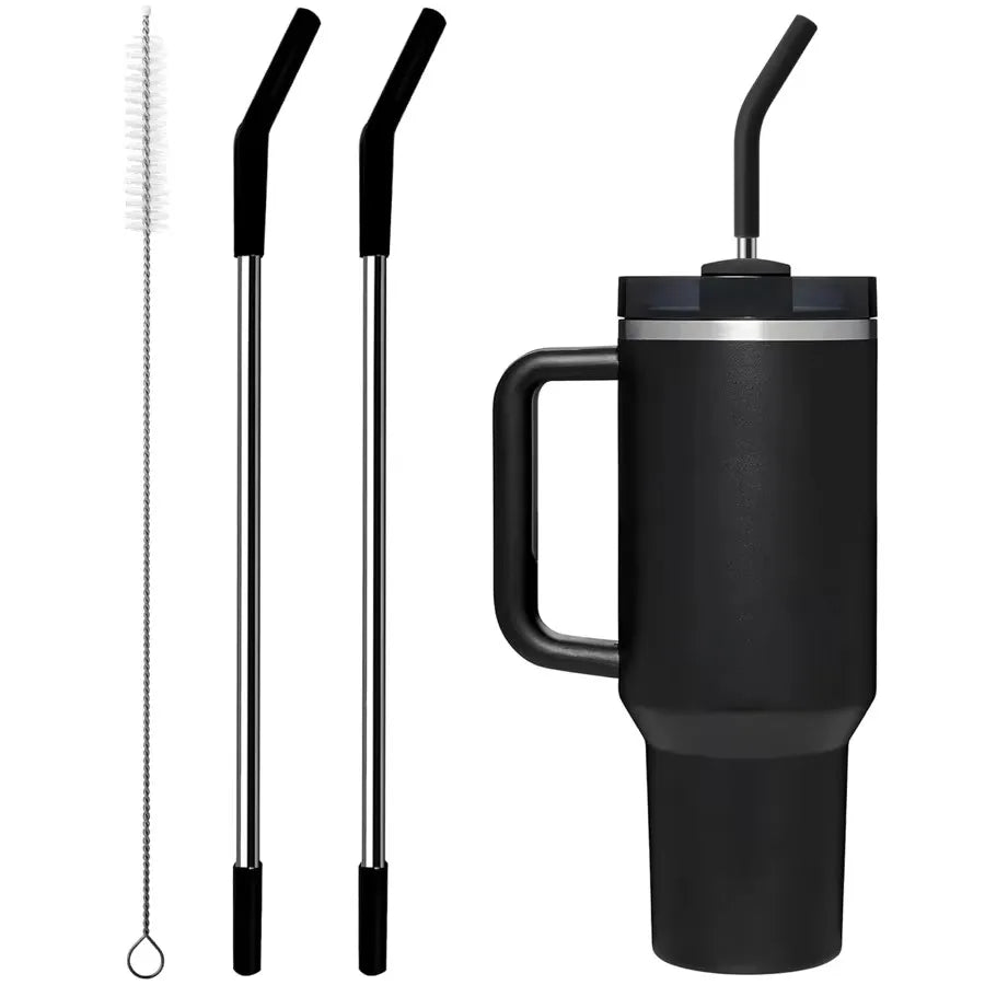 Kit Garrafa Térmica + Acessórios – Prática, Higiênica e Livre de Vazamentos