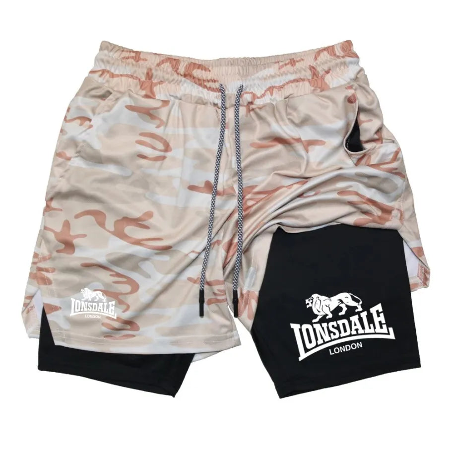 Shorts de Compressão Esportivo Masculino Lonsdale Camuflado