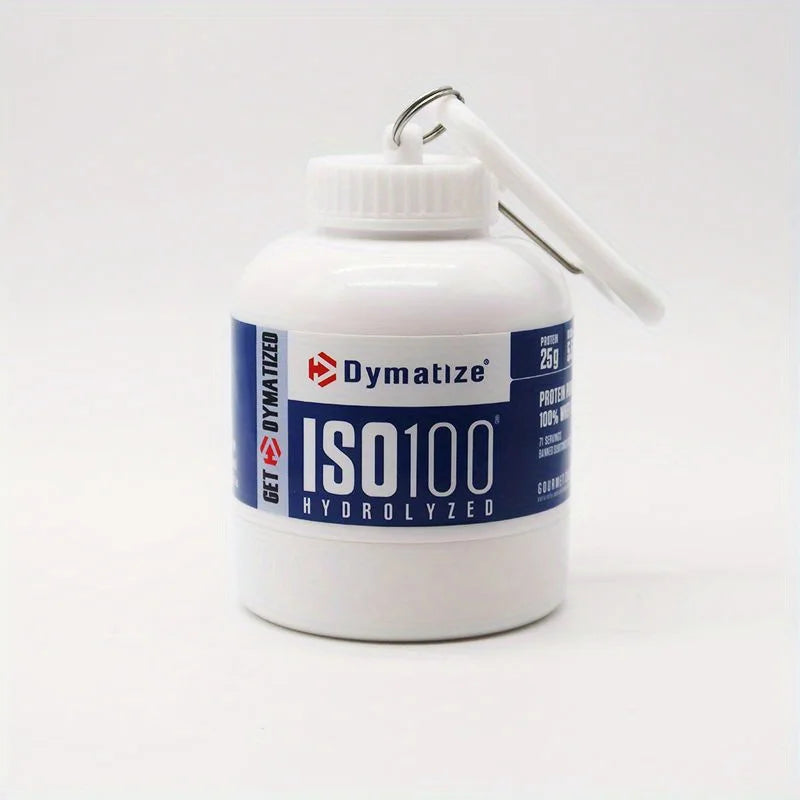 Mini Porta-Suplemento 100ml com Chaveiro – Leve, Portátil e à Prova de Vazamentos