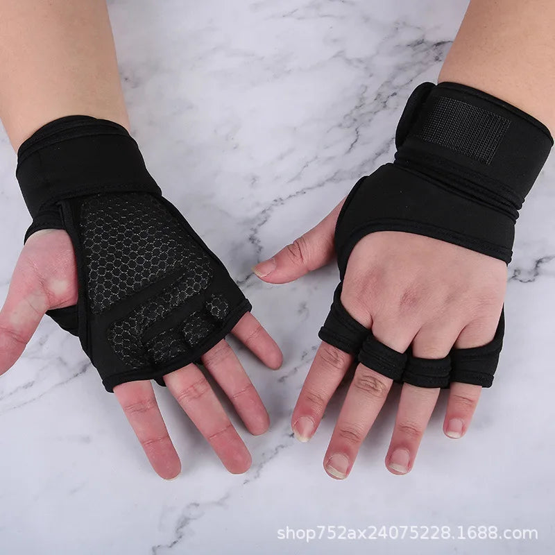 Luva de Treinamento com Suporte de Pulso – Antiderrapante e Respirável