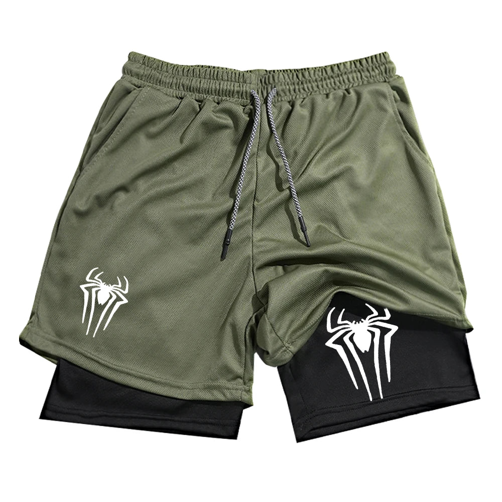 Shorts de Compressão Esportivo Masculino Spider