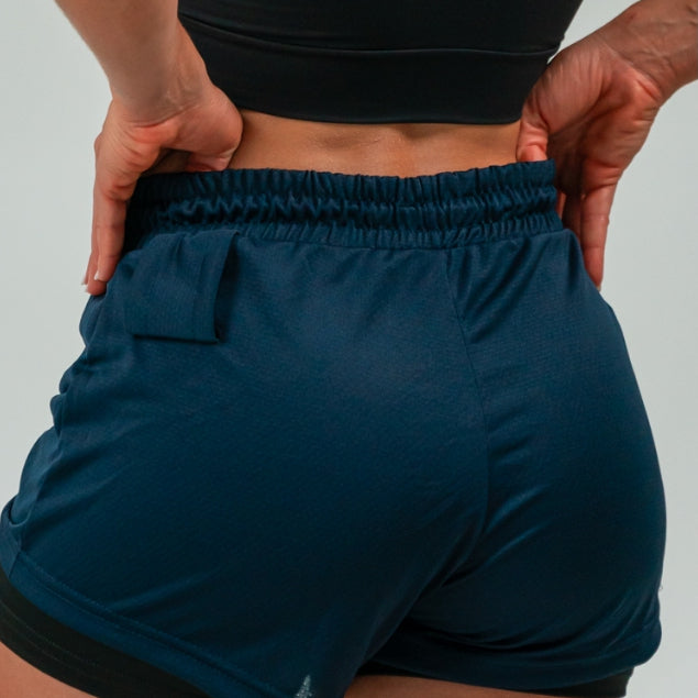 Kit 2 Shorts com Compressão Interna 2 em 1 Feminino - [COMPRE 01 LEVE 02]