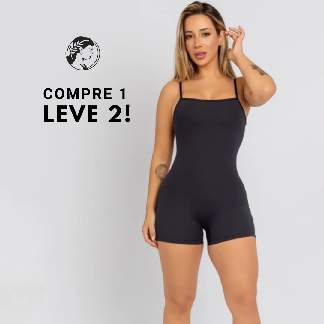 Kit com 2 Macaquinhos em Poliamida - Suplex Blackout [COMPRE 01 LEVE 02]