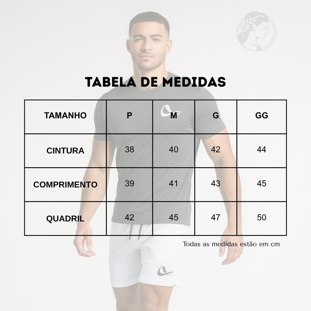 Short de Compressão Interno Esportivo Masculino Fitness Eternum